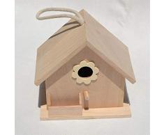 JJSFJH Cabin-Vogel-Nest Kinderspielzeug Dekorative Haus aus Holz-Vogel-Nest Massivholz mit Waschbecken Stand Bar Vogel-Haus