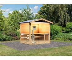 Karibu Saunahaus Bosse 38 mm inkl. 9-kW-Ofen