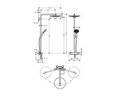 Hansgrohe Showerpipe Raindance Select S 300 2 Jet Duschsäule chrom 27133000