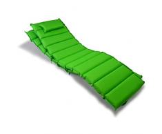 Nexos GL06032_SL2 2-er Set Liegen-Auflage Kopfkissen für Sauna Garten Terrasse aufrollbar hellgrün