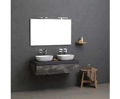 WANDHÄNGENDER MODULARER SCHRANK VALENTINA 120 CM DOPPELWASCHTISCH