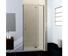 100x195cm Duschabtrennung Duschtür Nischentür Dusche Drehtür NANO Duschwand