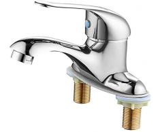 Antique Becken Badezimmer Waschbecken Wasserhahn Waschbecken Doppelwaschtisch mit zwei Löchern Ventil Mischhahn heißen und kalten Waschbecken alten Beckenboden zwei,Silver