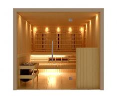 C-Quel Royal Sauna Infrarot Kombination Glasfront 2266mm x 1955mm x 2040mm inkl. Zubehörset 9kW Saunaofen