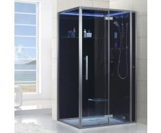 EAGO Dampfdusche DZ990F12 schwarz/120x90/rechts