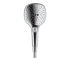 hansgrohe Raindance Select E 120 wassersparendes Brauseset 0,90m, 3 Strahlarten, mit Seifenablage, chrom