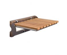 Stahl Duschstuhl Wand-, Dusche Klappsitz, Badehocker for Baden, ältere Menschen, Behinderte und eingeschränkter Mobilität, Massivholz-Dusche Stuhl, 250kg Gewicht Kapazität ( Size : Length 32.6cm )