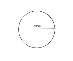 MU Haushalts-Schminkspiegel Punch-Free Runde Massivholz WC Wash Wash Bad Bad Kosmetikspiegel Wand-Kosmetikspiegel,Gold,70cm