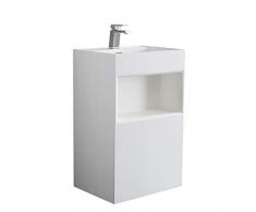 STONEART Standwaschbecken LZ517 weiß/50x45cm/glänzend