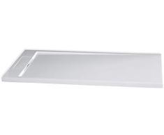 Bernstein Badshop Duschtasse rechteckig Mineralguss Duschwanne M2480CW - Weiß glänzend - 140x80x3,5cm