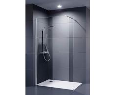 Glaswand Dusche 100x200 cm DUSAR Walk In Palladium Neo 8 mm mit Nano Clean Beschichtung Versiegelung auch in 120x200 verfügbar Duschwand Duschabtrennung Duschkabine