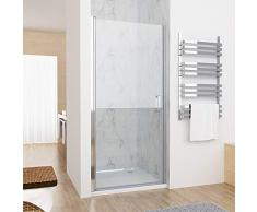 90 x 185 cm Nischentür Duschabtrennung Schwingtür Duschwand Dusche mit 6mm Nano Glas