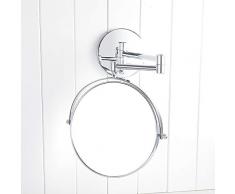 Mr.T Make-up-Spiegel HD Make-up-Spiegel, 3-fache Vergrößerung Doppelseitige Rund Rotating High-Definition Einstellbare Chrom Wandkosmetikspiegel Desktop-Make-up-Spiegel (Color : 7 Times)