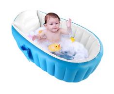 DaMohony Baby Aufblasbare Badewanne Neugeborene faltbare Dusche Pool Baby Anti-Rutsch-Badewanne Reise Luftdusche Becken für 0-3 Jahre Baby