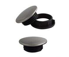 STOBOK 2 stücke Edelstahl waschbecken Wasserhahn Abdeckung Wasserhahn Loch Abdeckung seifenspender Loch Abdeckung für küche Bad (Installation Loch für 25-30mm)