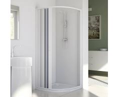 Rund-Duschkabine in PVC 90x90 CM H185 mod. Sharp Seitlich