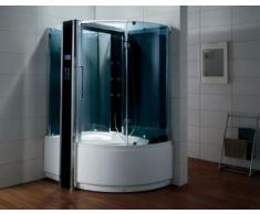 Dampfdusche/Wellnessdusche WS126 1500 x 1000 x 2300mm Rückwandfarbe: weiss, Version links