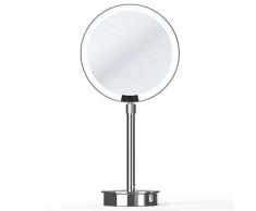 runder Standkosmetikspiegel LED Akkubetrieb JUST LOOK SR von Decor Walther (Chrom)