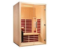 Infraworld TrioSol Glas 145 Fichte Infrarotkabine Größe 145x112 cm 390124