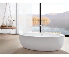 aquaSu® Acryl-Duobadewanne Melodia | Große Badewanne | Freistehend | 186 x 89 cm | Weiß | Wanne | Badewanne | Bad | Badezimmer | Acryl | Komfort