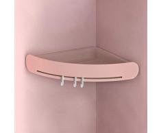 WOMGD Duschständer, Wand-Duschorganisator, Eckduschwanne Kunststoffsauger, kein Bohren Badezimmerregale-Pink