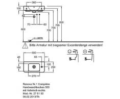 Keramag Renova Nr. 1 Comprimo NEU Handwaschbecken 50 cm weiß