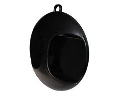 Runder Schwarzer Friseur Handspiegel - Leichter Spiegel, Friseurspiegel - Professioneller Friseursalon Spiegel - Einfach zu Tragender und Haltender Salonspiegel für Frisuren, Haarschnitt und Beauty - Frisierspiegel mit Kunststoffrahmen