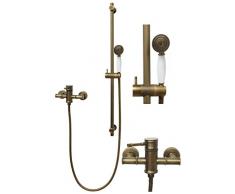 Duschset Brauseset Mischbatterie Dusche Duschsystem Duschbrause Duschkopf Duscharmatur Armatur Antik Dusche Retro