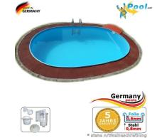 Ovalpool 5,50 x 3,60 x 1,35 Stahlwandpool Swimmingpool Ovalbecken 5,5 x 3,6 x 1,35 Schwimmbecken Stahlwandbecken Fertigpool oval Pool Einbaupool Pools Gartenpool Einbaubecken Poolbecken Set