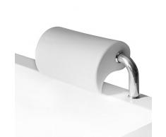 AQUADE Nackenkissen Nackenpolster Badewannenkissen Wannenkissen Kissen Badewanne Kopfkissen Nackenstütze Entspannungskissen Kopfpolster Feste Montage Weiß 34,5cm x 13cm Modell: 6175