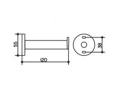Keuco 14963170000 Ersatzrollenhalter Plan, silber-eloxiert