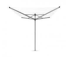 Brabantia 310928 Wäschespinne Lift-O-Matic, 45 mm Rohr mit Bodenanker, 40 m Leine