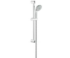 GROHE Tempesta Neu 100 Brausestangenset mit Handbrause ( ø 100 mm), Brausestange (600 mm) und Brauseschlauch (1.750 mm), 3 Strahlarten 27794000