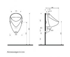 Urinal Keramik Ceravid verdeckter Zulauf von hinten und verdeckter Ablauf nach hinten