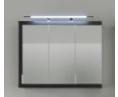 trendteam 1100-226-00 Bad Aufsatzleuchte und Schalter-/Steckdosenbox für Spiegelschrank