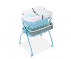 COOYT Wickeltisch faltbar mit Sicherheitsgurten, platzsparend Babybadestation Kindergarten Organizer for Neugeborene 0-2 Jahre alt