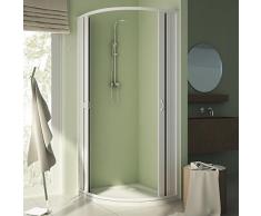 Rund-Duschkabine in PVC 90x70 CM Radius 38 H185 mod. Sharp Zentral