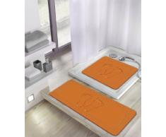 Meusch 4388488002 Duscheinlage Foot, 55 x 55 cm, orange