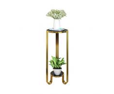 Blumenständer Metallrahmen Glas-Finish Indoor Display Rack Doppelwaschbecken Classic Pflanzenständer Pflanzenständer Mit Finial