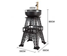 ASDUU Waschbecken, Iron Art, Personality Tower Loft Industriestil Standwaschbecken mit Wasserhahn (Farbe: Mattschwarz)