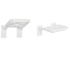STABILER DUSCHKLAPPSITZ DUSCHHILFE WEISS BIS 120 KG DUSCHSITZ DUSCHSTUHL HOCKER