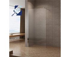 AQUABATOS® 80x200cm Walk in Dusche 10mm Duschwand Glas Duschabtrennung Duschtrennwand Glastrennwand Glaswand mit Nano Beschichtung