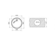 Pyramis 100034008 CR Einbaubecken Edelstahl, poliert