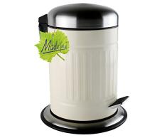 Made for us 3 L Retro Tret-Abfalleimer 50er-Jahre Mülleimer nostalgie Bad-Eimer 3 Liter Kosmetik-Eimer für Badezimmer oder Gästeklo