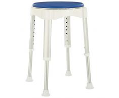 LOMOS Bad- & Duschhocker mit drehbarer Sitzfläche, Stoppfunktion und SoftPad