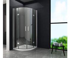 faltbare Duschkabine FOLDO 100 x 100 x 195 cm (Viertelkreis)
