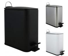 Spirella Kosmetikeimer 5 Liter Edelstahl mit Absenkautomatik und Inneneimer Erik Badezimmer Mülleimer Softclose Abfalleimer schwarz