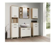 Bad Hängeschrank Veris Sonoma Eiche Weiß B/H/T 40/69/29 cm