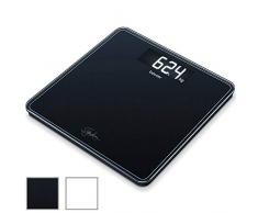 Beurer GS 400 black Signature Line Glas-/Personenwaage, mit großer Trittfläche aus Sicherheitsglas, stylischem Schwarz-Display im XL-Format und Tragkraft bis 200 kg