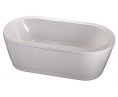 Acryl-Duobadewanne Ovo Solo | Große Badewanne | Freistehend | 180 x 80 cm | Weiß | Wanne | Badewanne | Bad | Badezimmer | Acryl Komfort